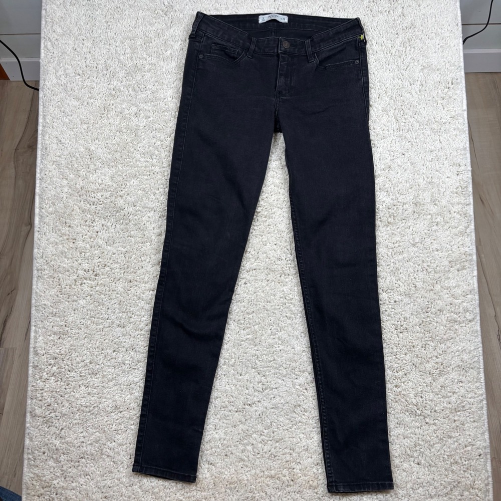 Abercrombie Fitch Womens Black Skinny Jeans Size 6 W 28